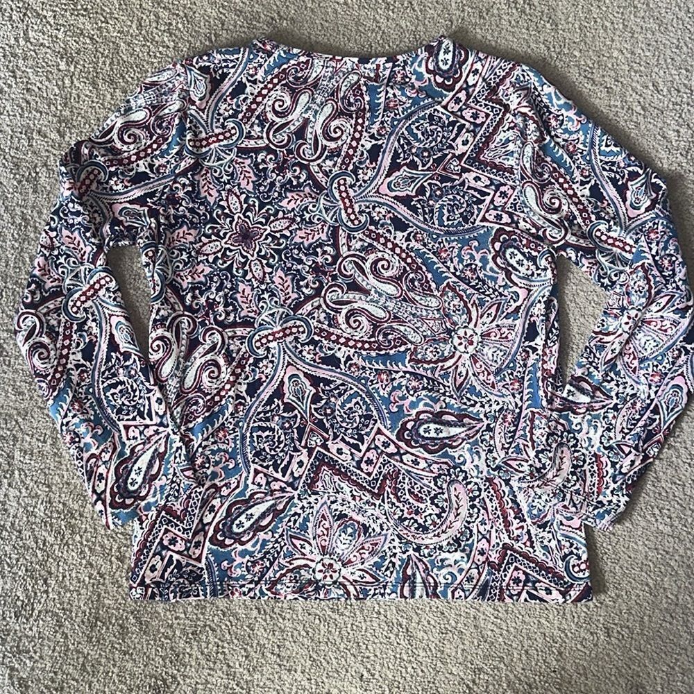The Talbots Crewneck Tee In Scrolling Paisley - image 3